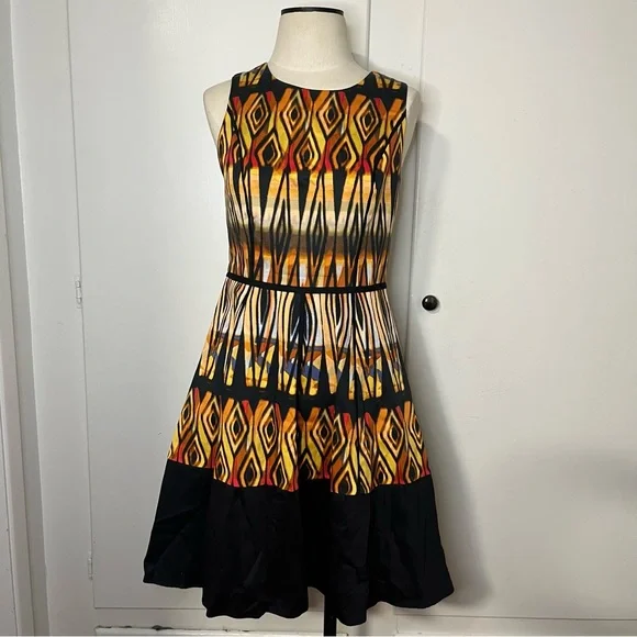 Jessica Simpson Tribal Printed A-Line Sleeveless Dress Size 4 Jessica Simpson Tribal Printed A-Line Sleeveless Dress Size 4